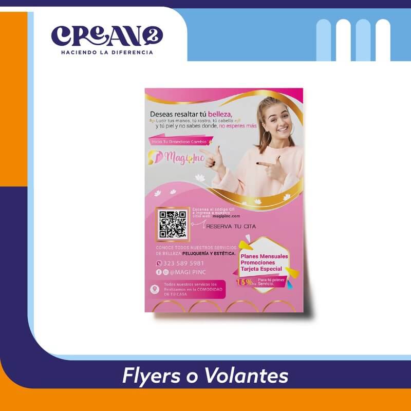 Flyers o Volantes Publicitarios para Belleza