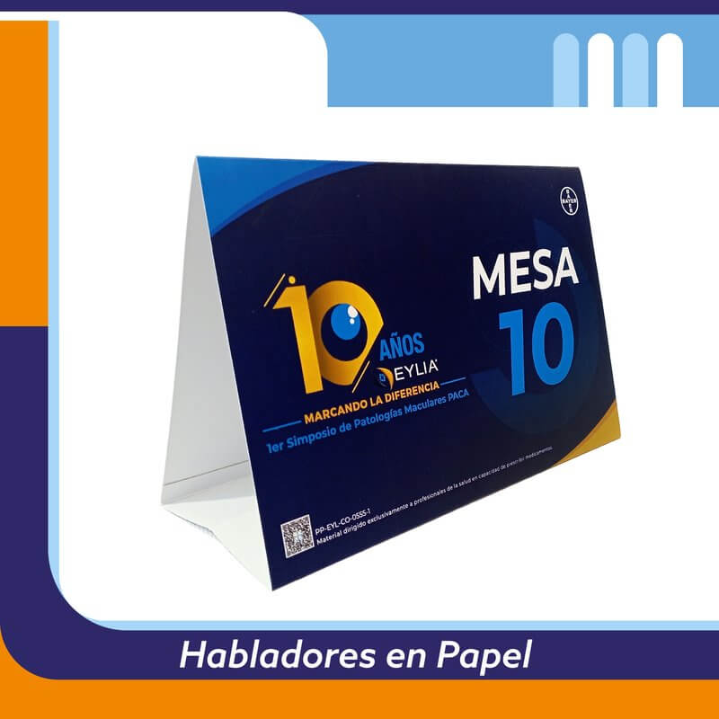 Hablador porta nombre para eventos