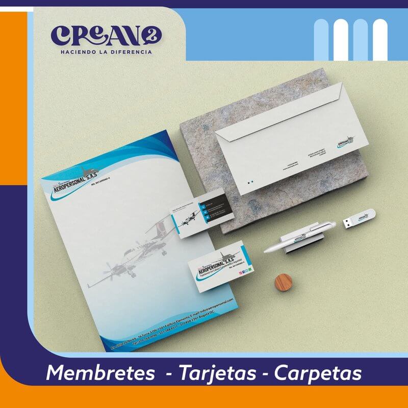 Membrete en papel bond con diseño de pez